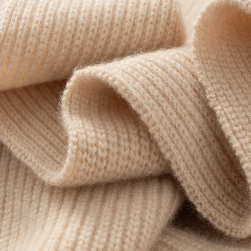 Sample TBH002 Cashmere Balaclava Knit Hood Hat – Integrated Neck Warmer Beanie