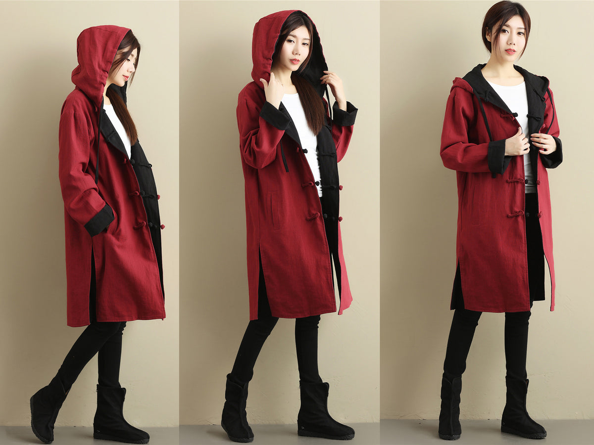 Sample TBL002 Cotton Linen Reversible Trench Coat