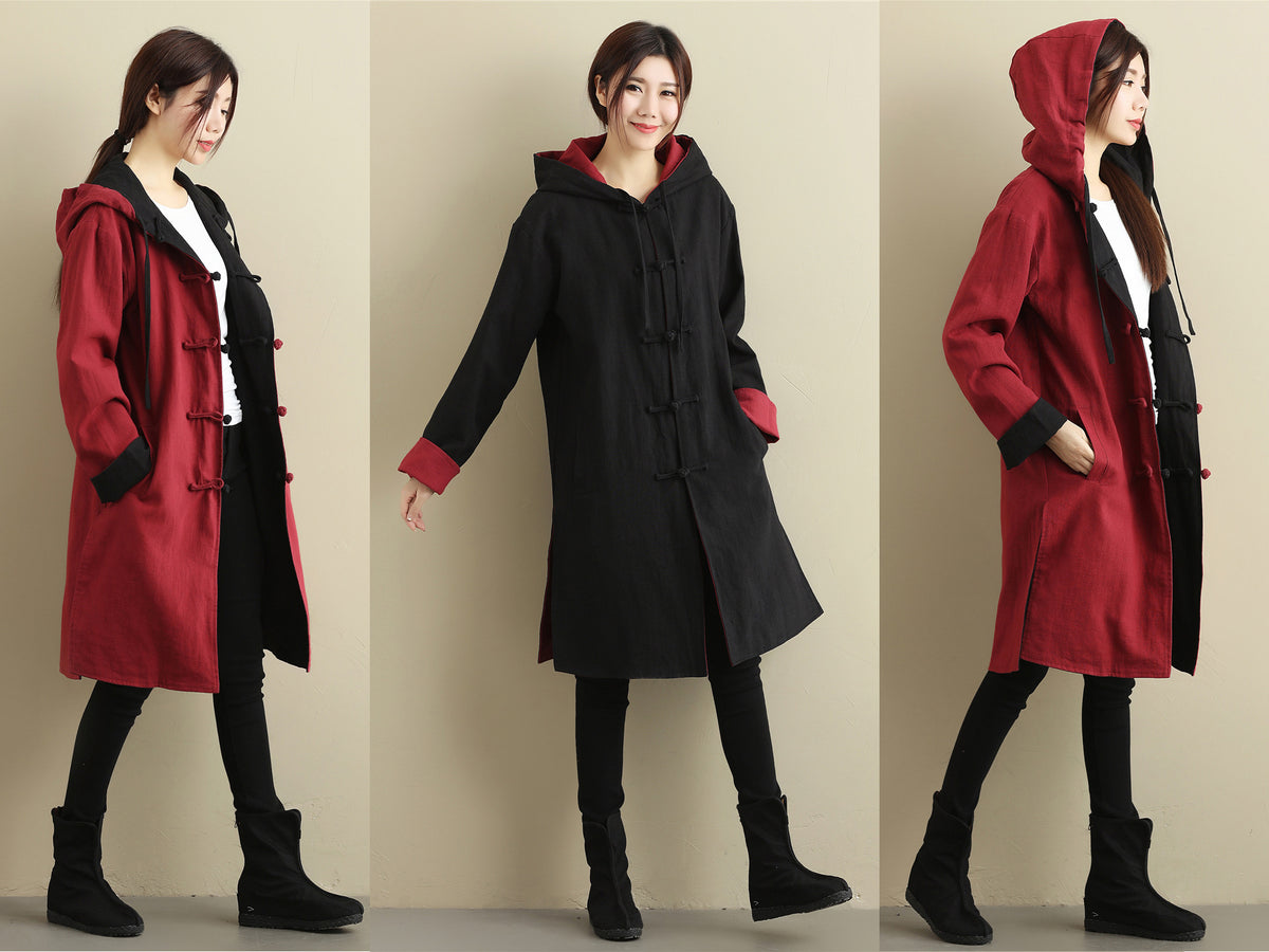 Sample TBL002 Cotton Linen Reversible Trench Coat