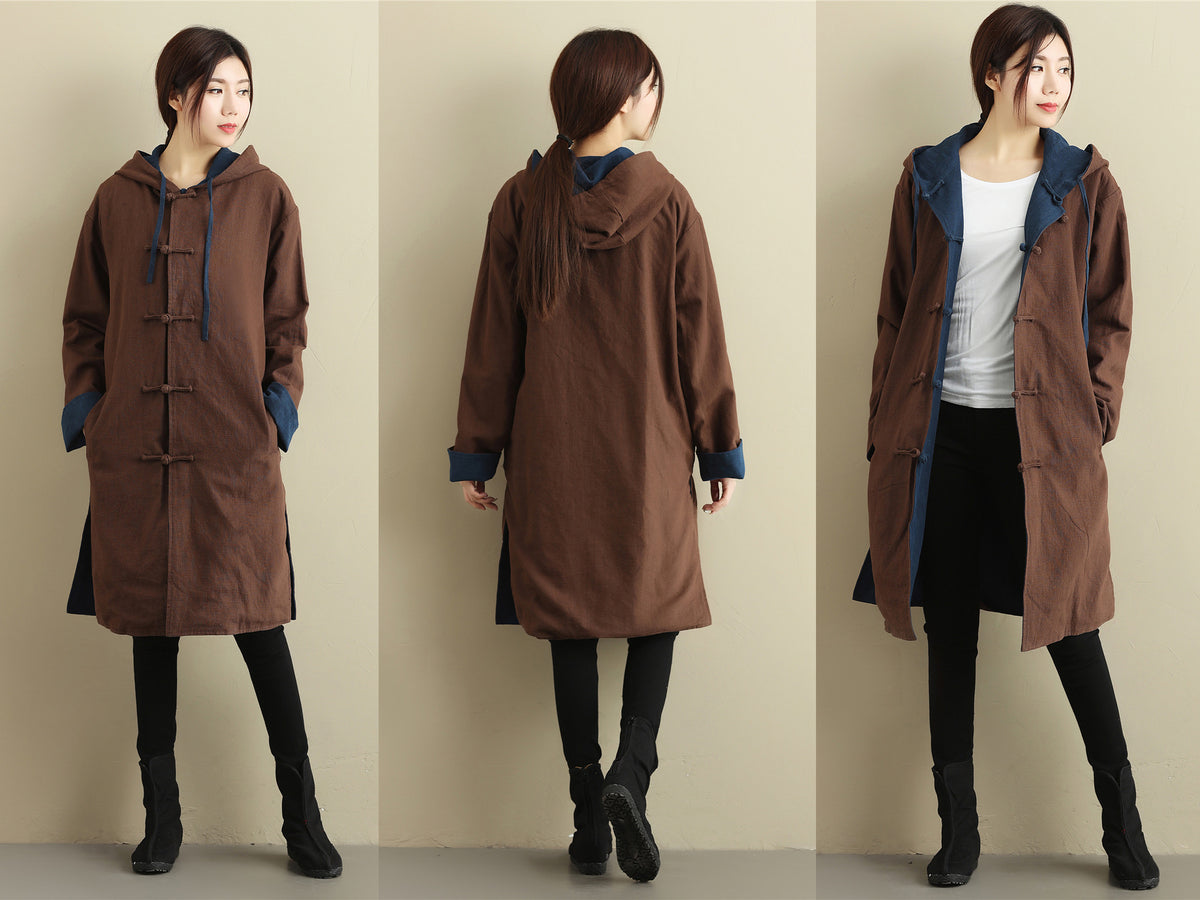 Sample TBL002 Cotton Linen Reversible Trench Coat