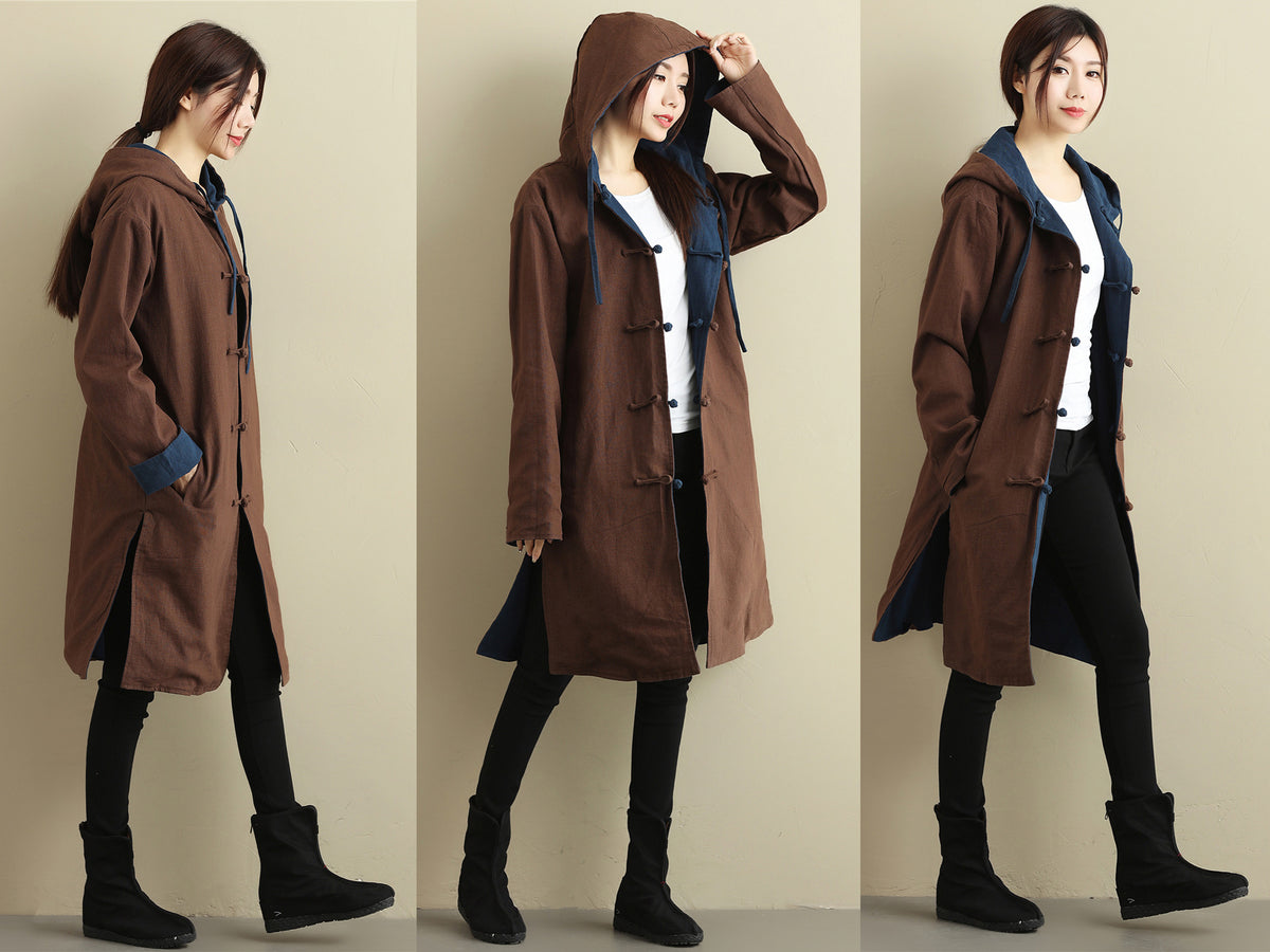 Sample TBL002 Cotton Linen Reversible Trench Coat