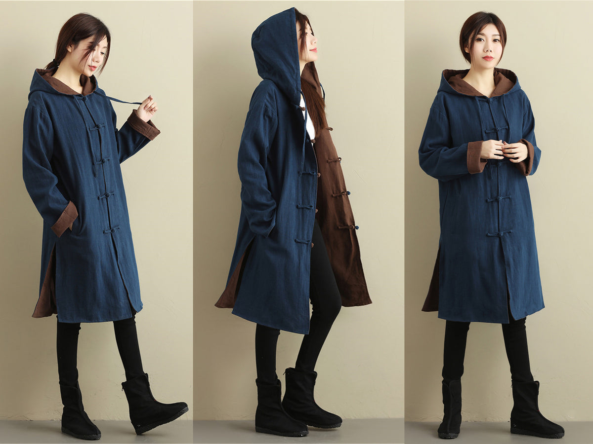 Sample TBL002 Cotton Linen Reversible Trench Coat
