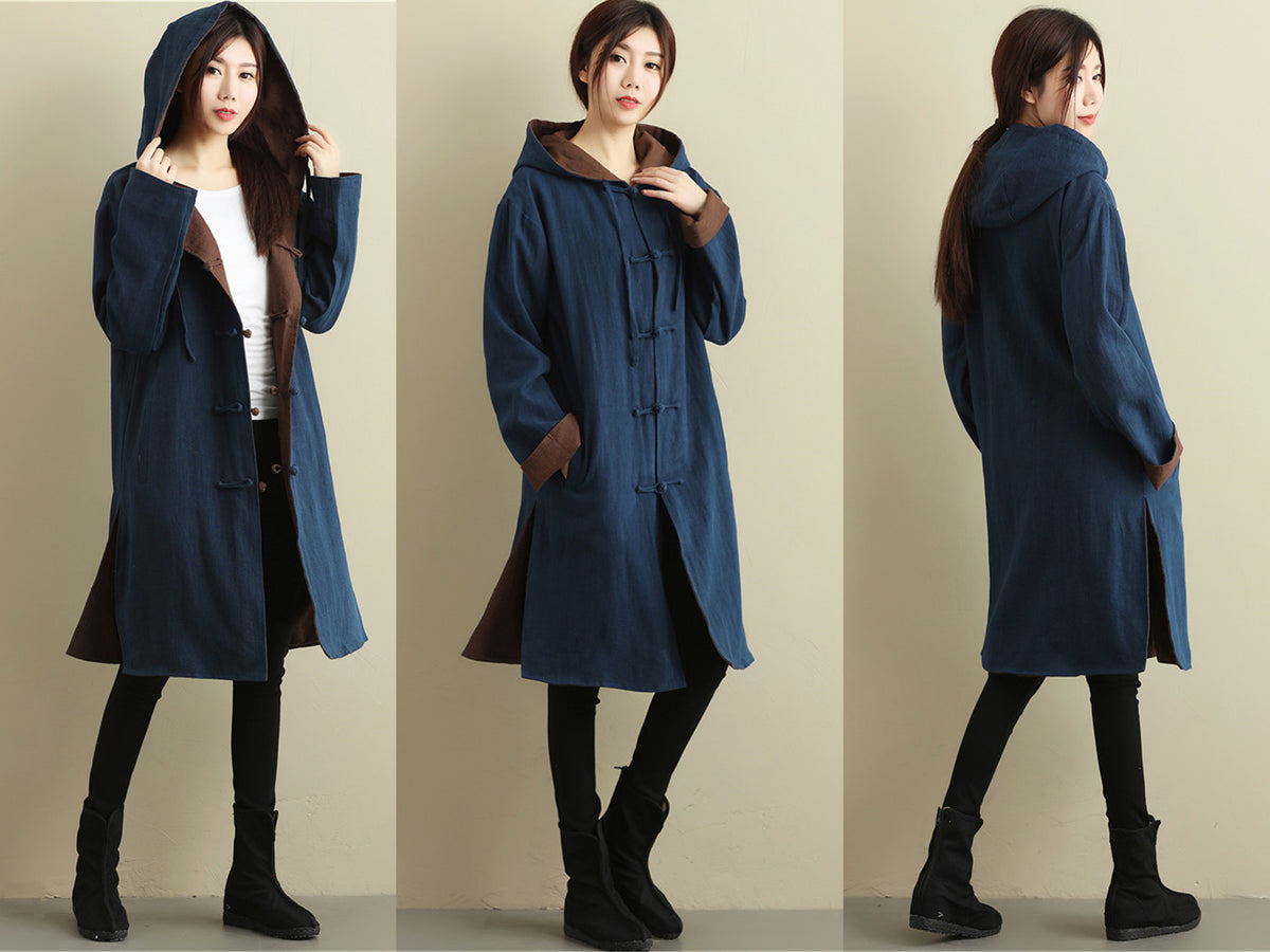 Sample TBL002 Cotton Linen Reversible Trench Coat