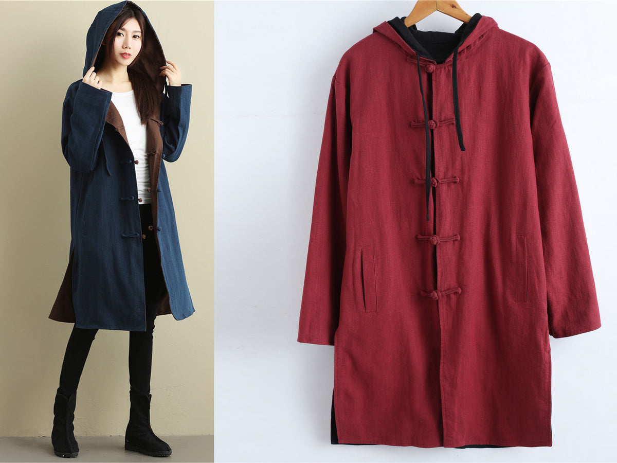 Sample TBL002 Cotton Linen Reversible Trench Coat