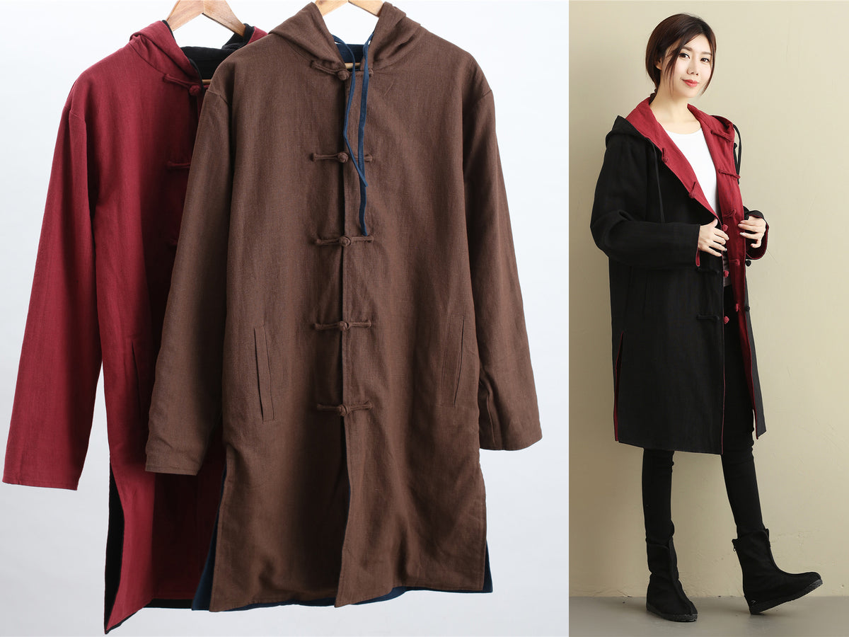 Sample TBL002 Cotton Linen Reversible Trench Coat