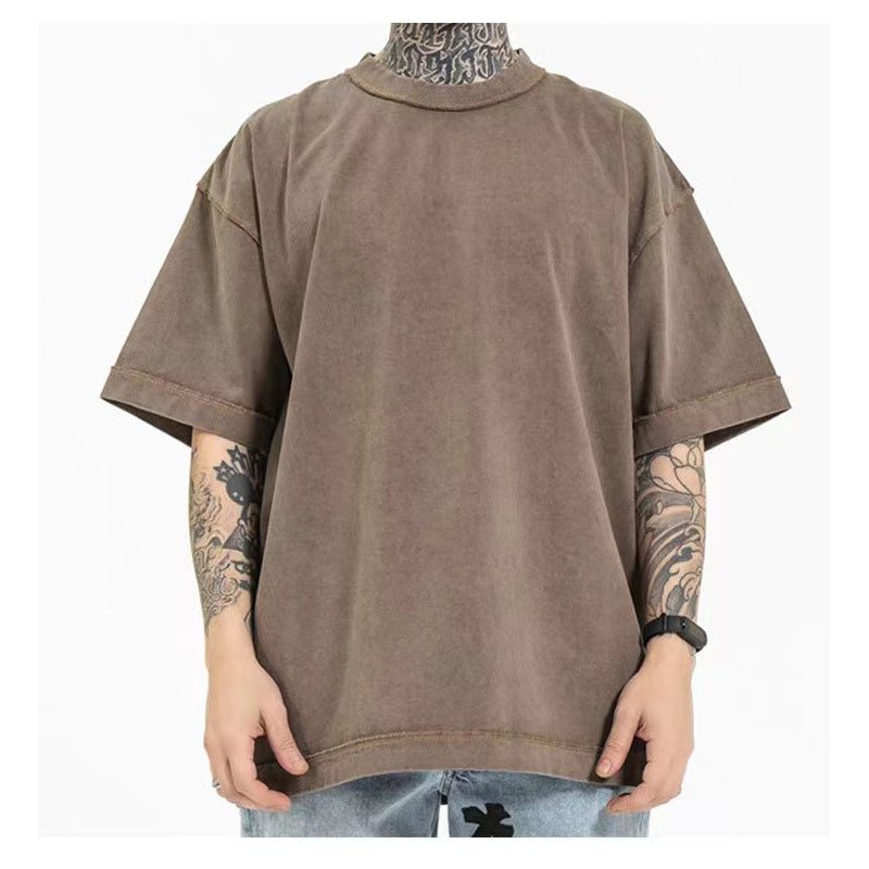 Vintage Washed 240 GSM Oversized Cotton T-Shirt Sample