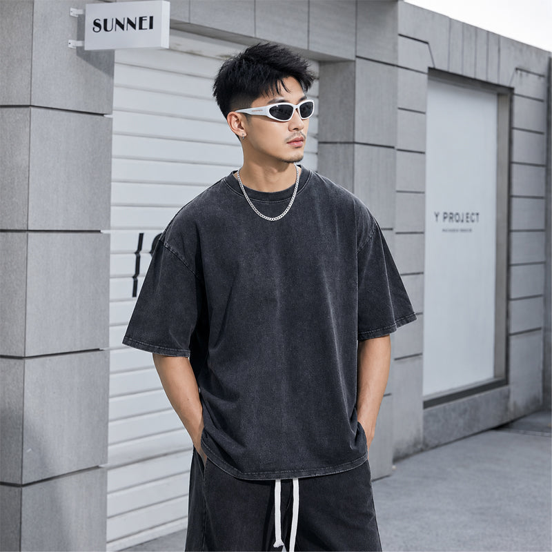 Vintage Washed 240 GSM Oversized Cotton T-Shirt Sample